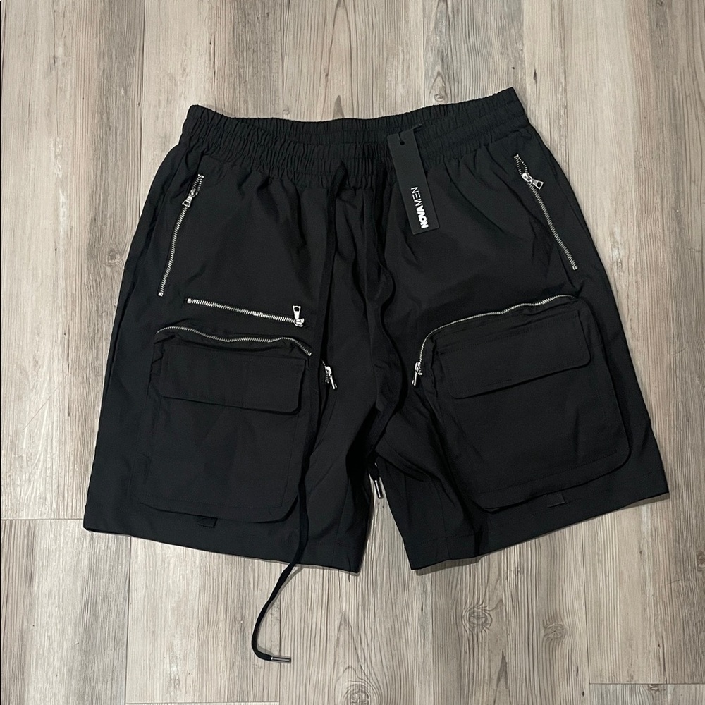 Fashion Nova Black Cargo Shorts for Men